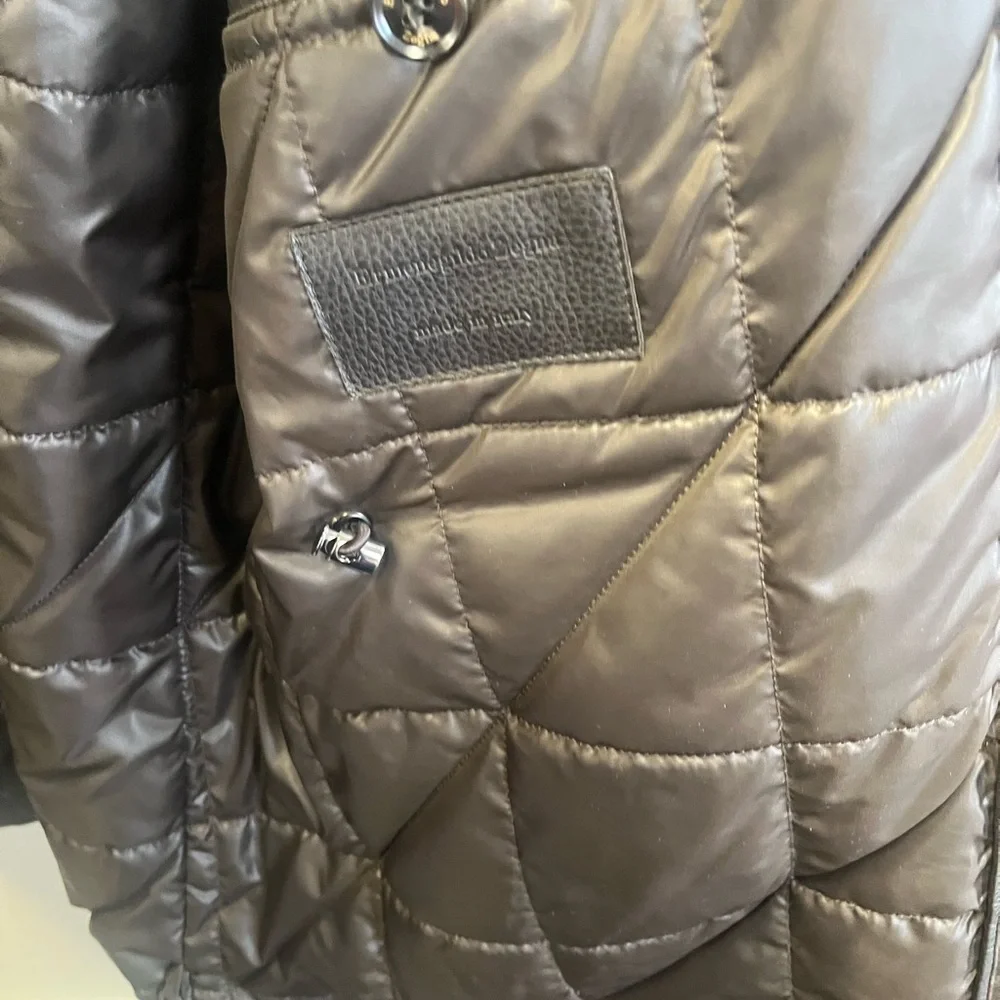 Ermenegildo Zegna vintage Brown Military Field Jacket with Quilted Liner - Picture 9 of 16